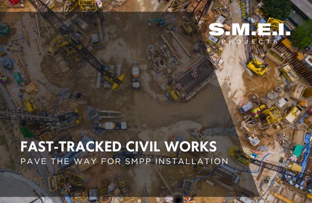 By Q4 2024, over 90% of civil works were complete on-site — a significant milestone that enabled the Structural, Mechanical, Platework, and Piping (SMPP) team to mobilise without delay.